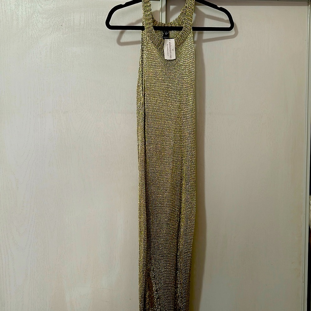 Long Gold Dress /Cover Up Size M/L